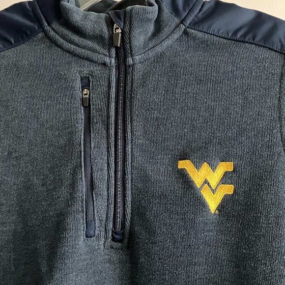 Antigua Men’s West Virginia Mountaineers Pullover Knit Vest, L, Blue/Gold - Picture 4 of 5
